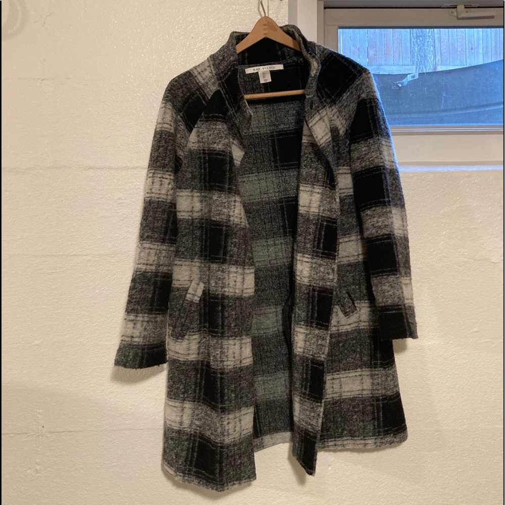 MAX STUDIO BLACK PLAID JACKET